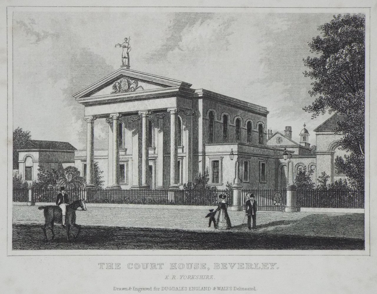 Print - The Court House, Beverley. E. R. Yorkshire.
